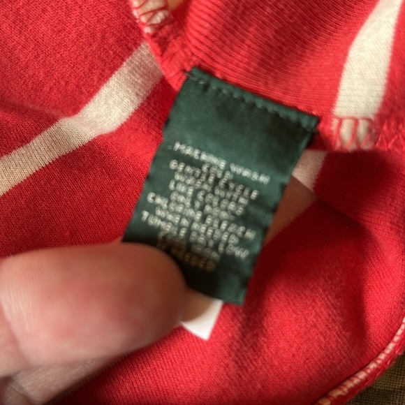 RALPH LAUREN Jeans Company Size XL 
Buttonfront Hoodie 100% Cotton Striped VNeck - Picture 9 of 14